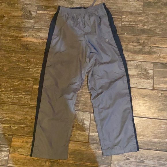 Mens Gray Starter Athletic Wind Pants 